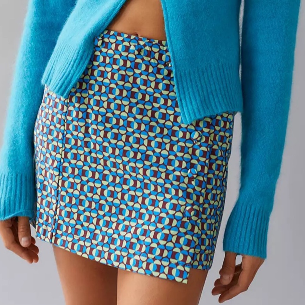 UO Jagger Button-Front Mini Skirt